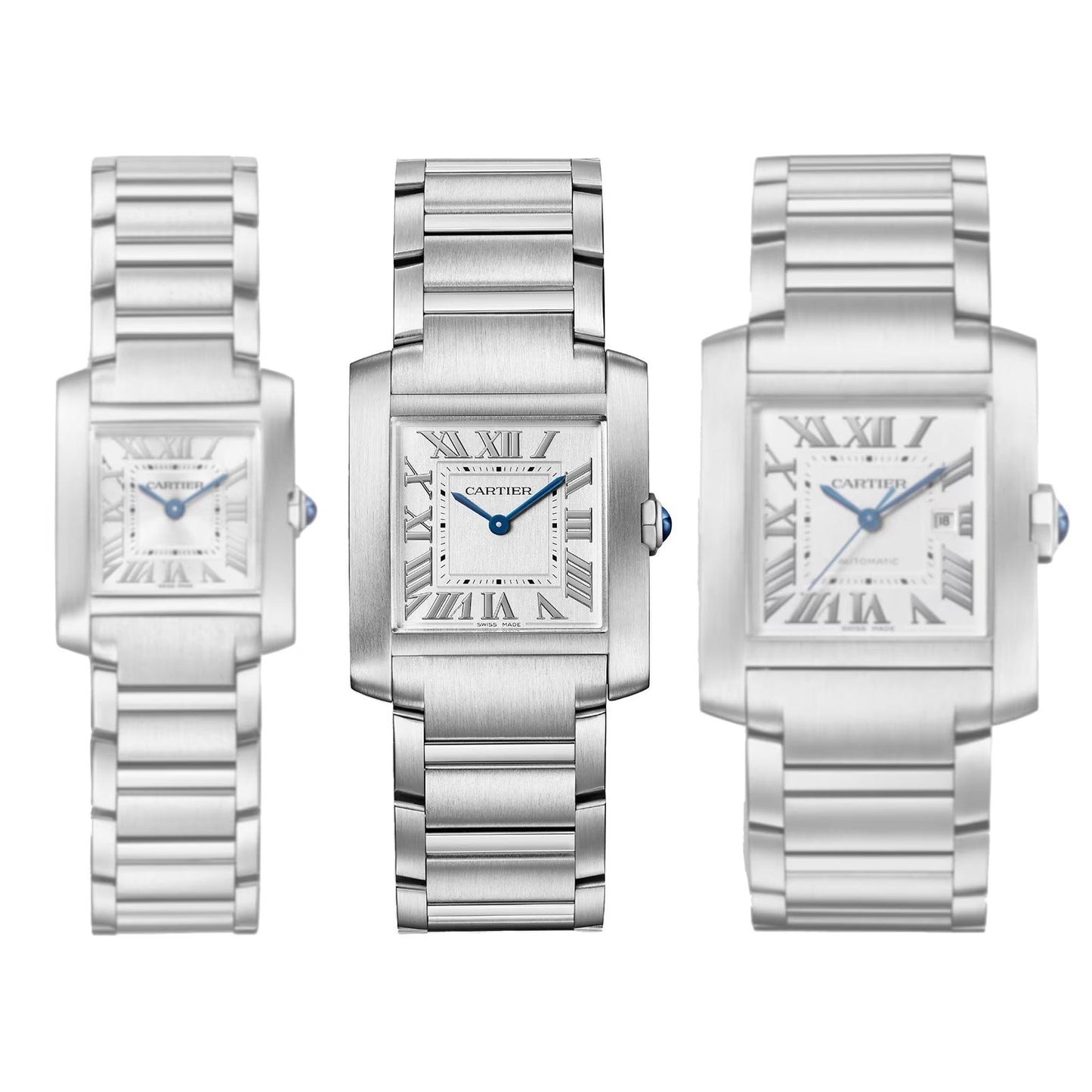 Unworn Cartier Tank Francaise de Cartier, Medium Stainless Steel, 32mm x 27mm, Ref# WSTA0074, box and papers