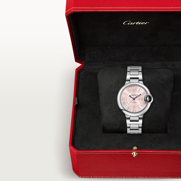 Unworn Cartier Ballon Bleu de Cartier, Stainless Steel, 33mm, Ref# WSBB0068, box and papers