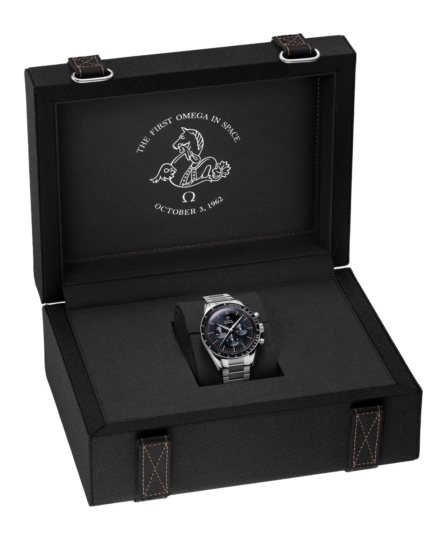 Unworn, Omega Speedmaster First Omega in Space, Co-Axial Chronograph, 39,7mm, Ref# 310.30.40.50.06.001, box and papers