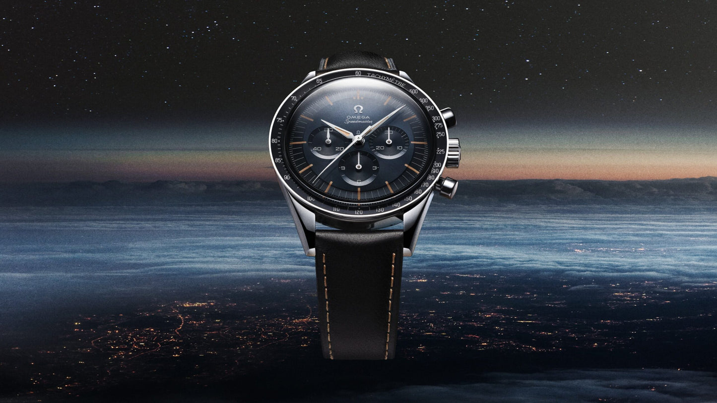 Unworn, Omega Speedmaster First Omega in Space, Co-Axial Chronograph, 39,7mm, Ref# 310.32.40.50.06.001, box and papers