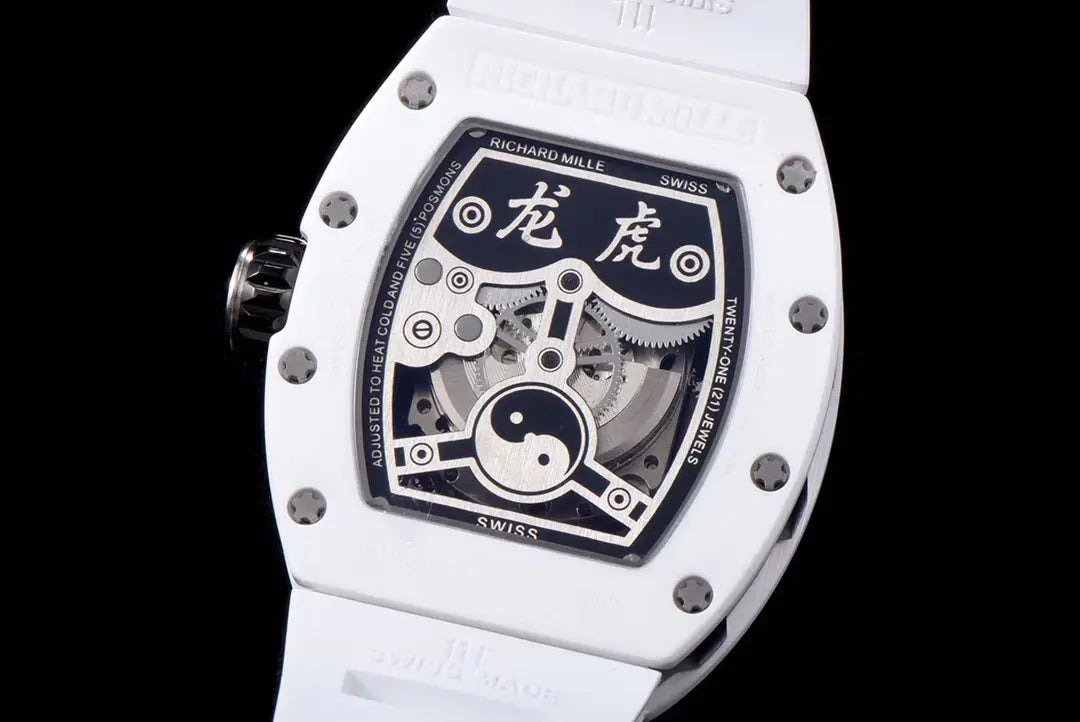 Richard Mille RM 57-01 Tourbillon Jackie Chan – White Rubber Strap