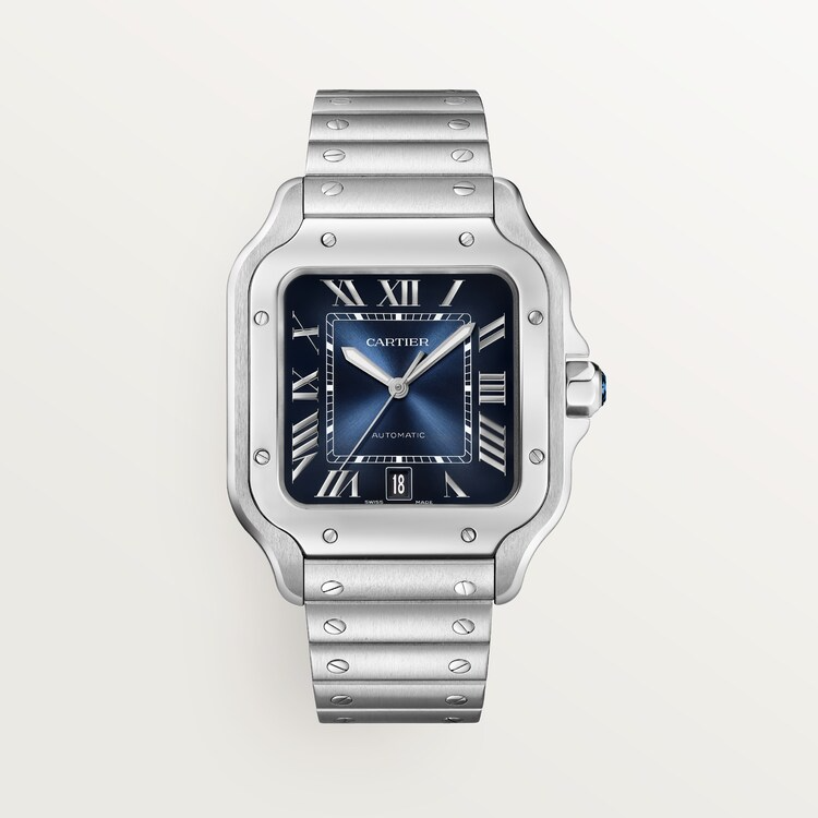 Unworn Cartier Santos de Cartier, Stainless Steel, 39.8mm, Ref# WSSA0071, box and papers