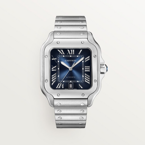 Unworn Cartier Santos de Cartier, Stainless Steel, 39.8mm, Ref# WSSA0071, box and papers