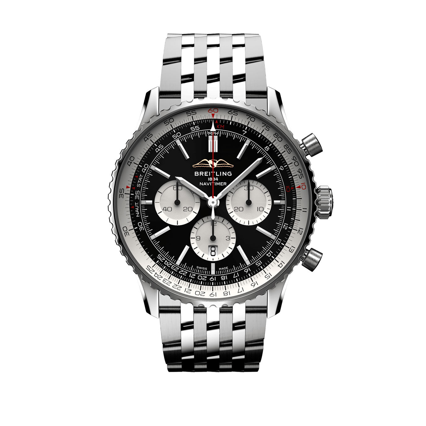 Unworn 2024, Breitling Navitimer B01 CHRONOGRAPH Ref# AB0137211B1A1, box and papers