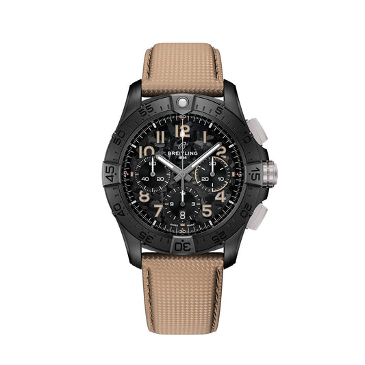 Unworn Breitling Avenger B01 Chronograph 42 Night Mission, SB0146101B1X1, box and papers