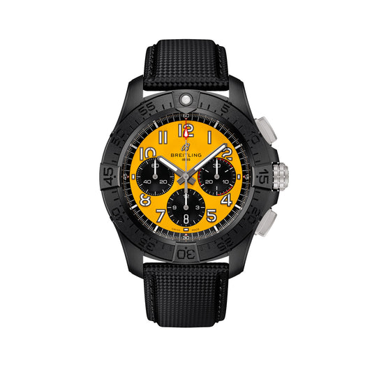 Unworn Breitling Avenger B01 Chronograph 44 Night Mission Ref# SB0147101I1X2, box and papers