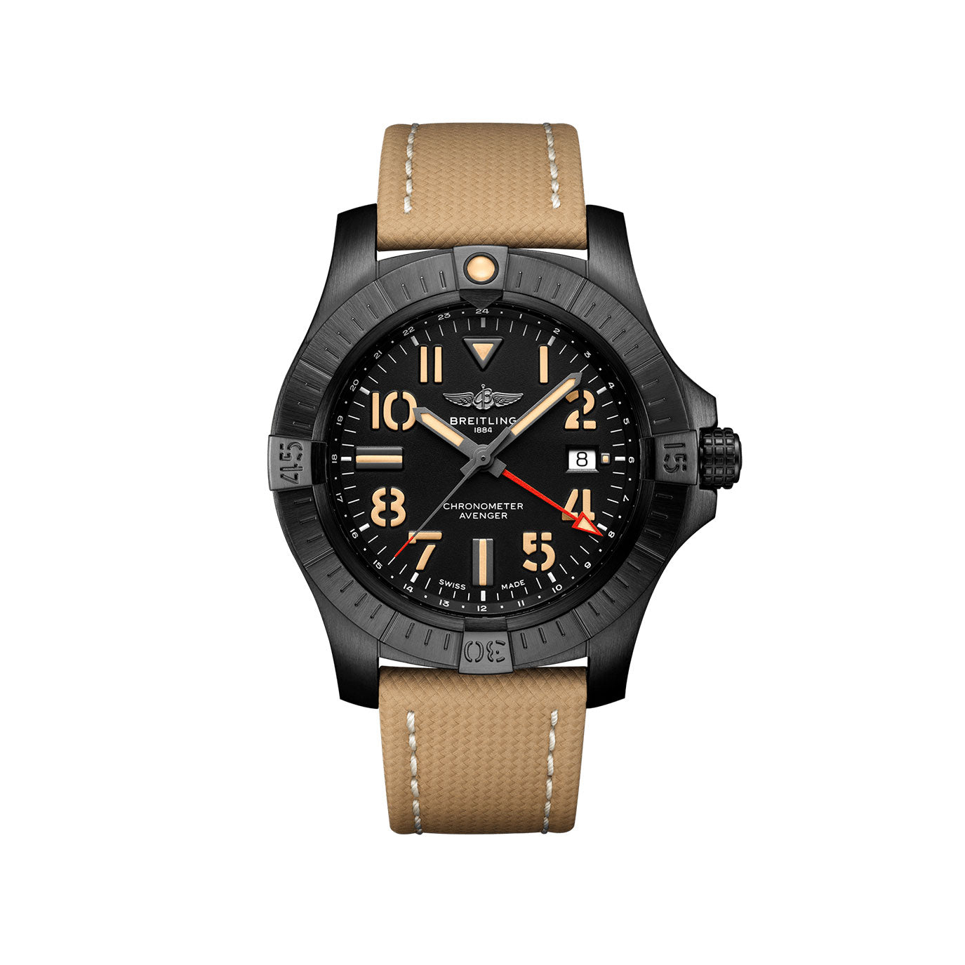 Unworn Breitling Avenger Automatic Gmt 45 Night Mission Ref# V32395101B1X2, box and papers