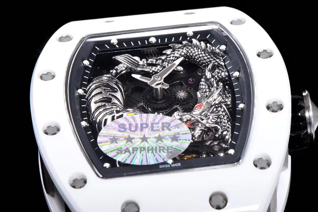 Richard Mille RM 57-01 Tourbillon Jackie Chan – White Rubber Strap