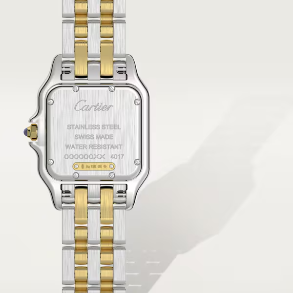 Unworn Cartier Panthère de Cartier, Stainless Steel, 18k Yellow Gold, 29mm x 37mm, Ref# W2PN0007, box and papers