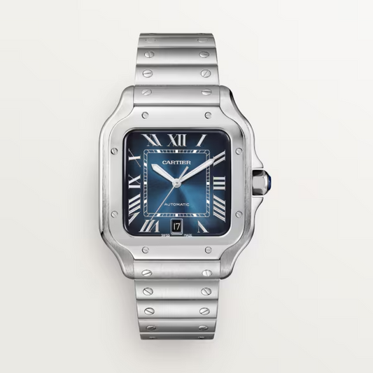 Unworn Cartier Santos de Cartier, Stainless Steel, 39.8mm, Ref# WSSA0030, box and papers