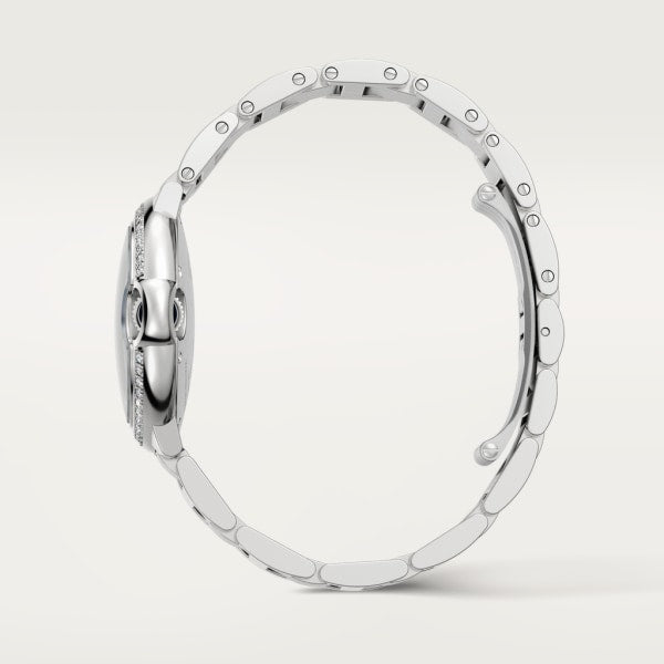 Unworn Cartier Ballon Bleu de Cartier, Stainless Steel and Diamonds, 33mm, Ref# W4BB0028, box and papers