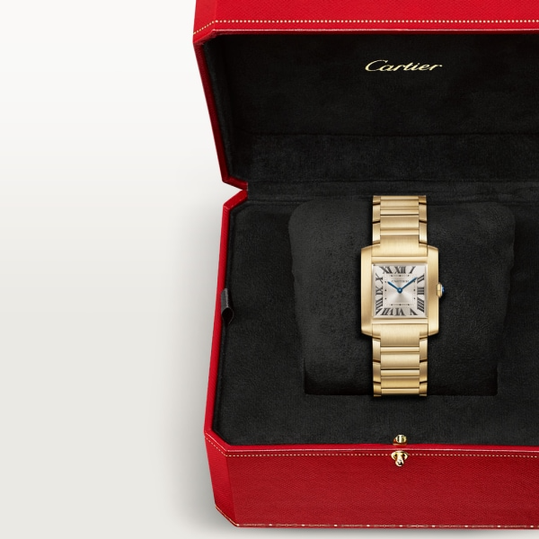 Unworn Cartier Tank Francaise, 18k Yellow Gold, 32mm x 27mm, Ref# WGTA0113, box and papers