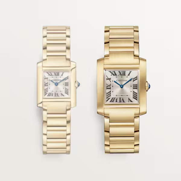 Unworn Cartier Tank Francaise, 18k Yellow Gold, 32mm x 27mm, Ref# WGTA0113, box and papers