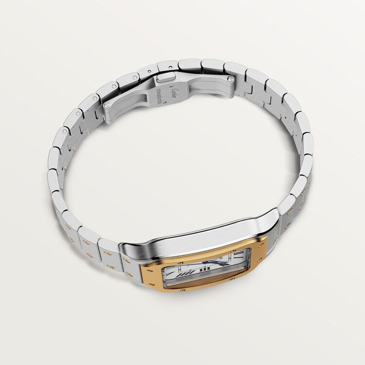 Unworn Cartier Santos de Cartier, Stainless Steel and 18k Yellow Gold, 39.8mm, Ref# W2SA0009, box and papers