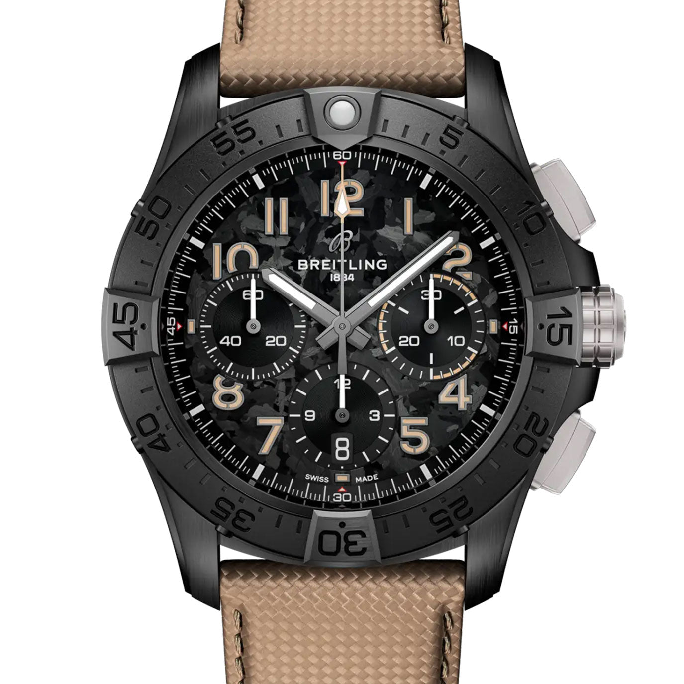 Unworn Breitling Avenger B01 Chronograph 42 Night Mission, SB0146101B1X1, box and papers