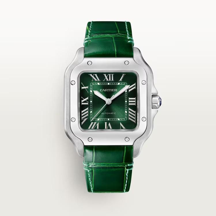 Unworn Cartier Santos de Cartier, Stainless Steel, 41.9mm x 35.1mm, Ref# WSSA0061, box and papers
