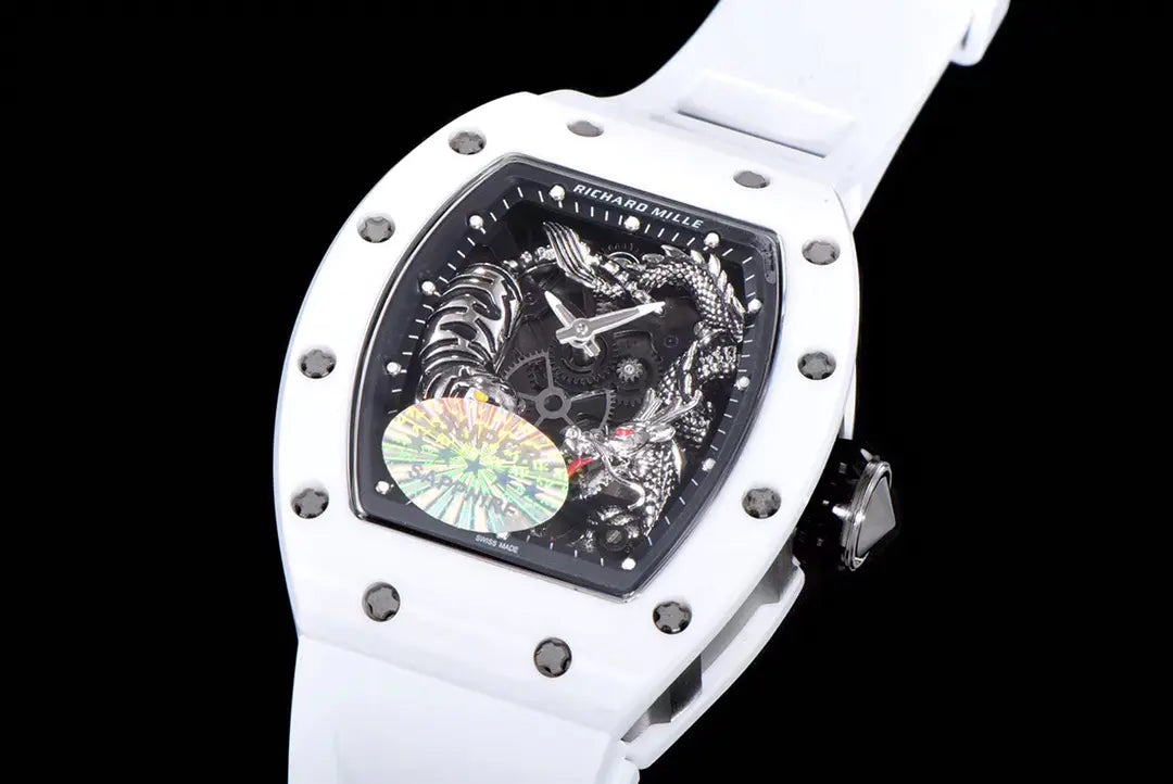 Richard Mille RM 57-01 Tourbillon Jackie Chan – White Rubber Strap