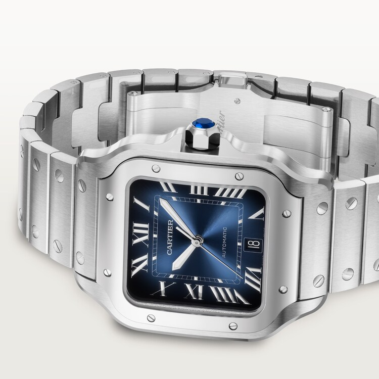 Unworn Cartier Santos de Cartier, Stainless Steel, 39.8mm, Ref# WSSA0071, box and papers