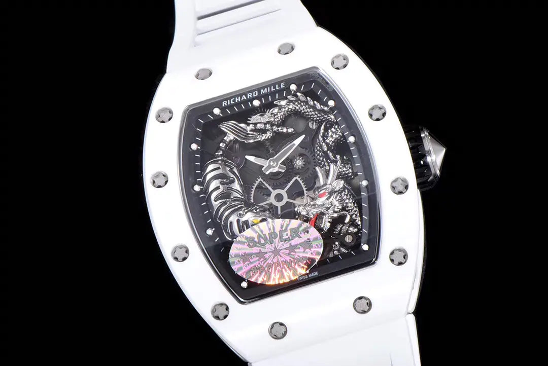 Richard Mille RM 57-01 Tourbillon Jackie Chan – White Rubber Strap