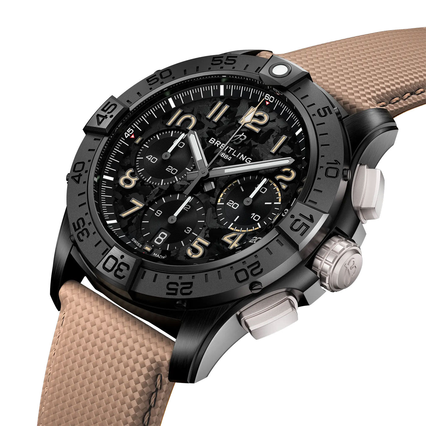 Unworn Breitling Avenger B01 Chronograph 42 Night Mission, SB0146101B1X1, box and papers