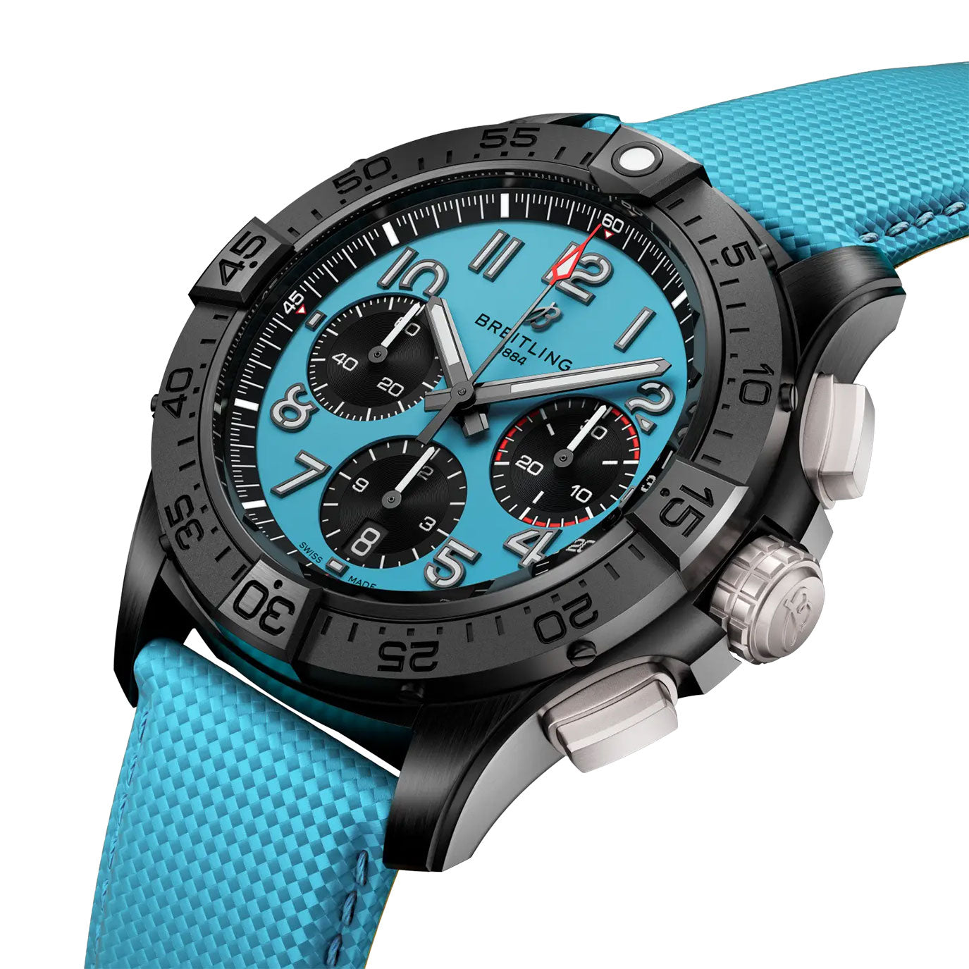 Unworn Breitling Avenger B01 Chronograph 42 Night Mission, SB0146101L1X1, box and papers