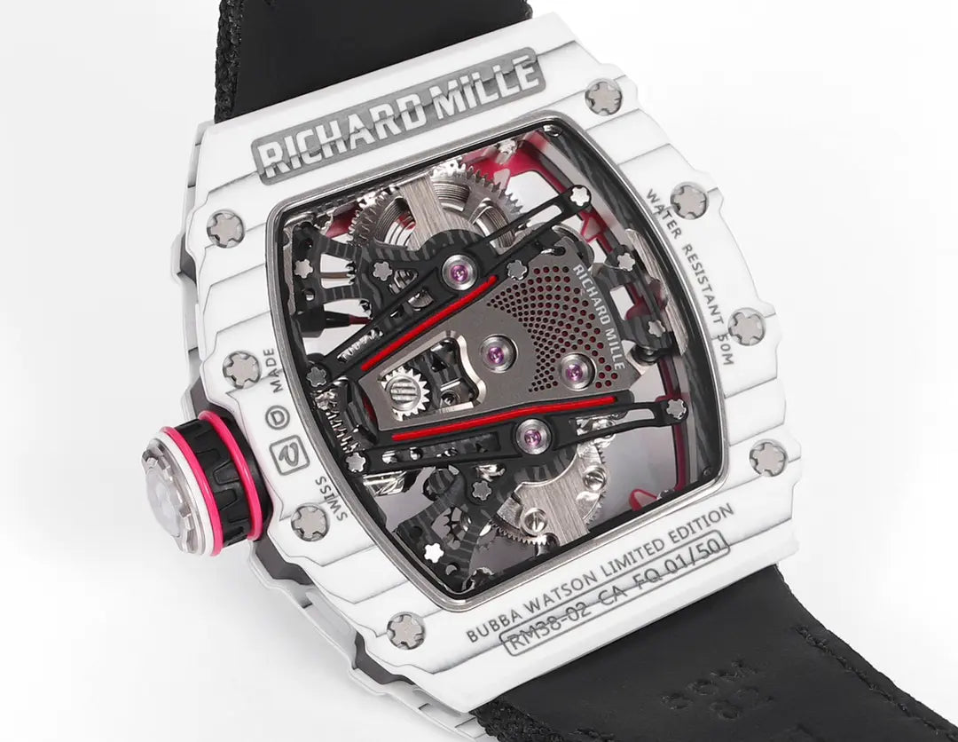 Richard Mille RM 38 02 Bubba Watson Tourbillon Black Case Rubber & Fabric Strap