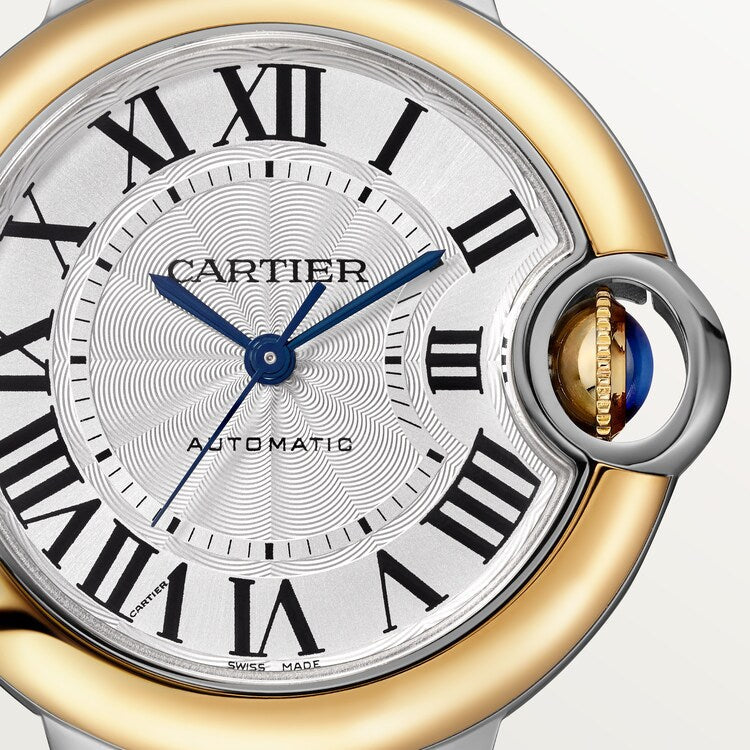 Unworn Cartier Ballon Bleu, Stainless Steel and 18k Yellow Gold, 36mm, Ladies, Ref# W2BB0038, box and papers