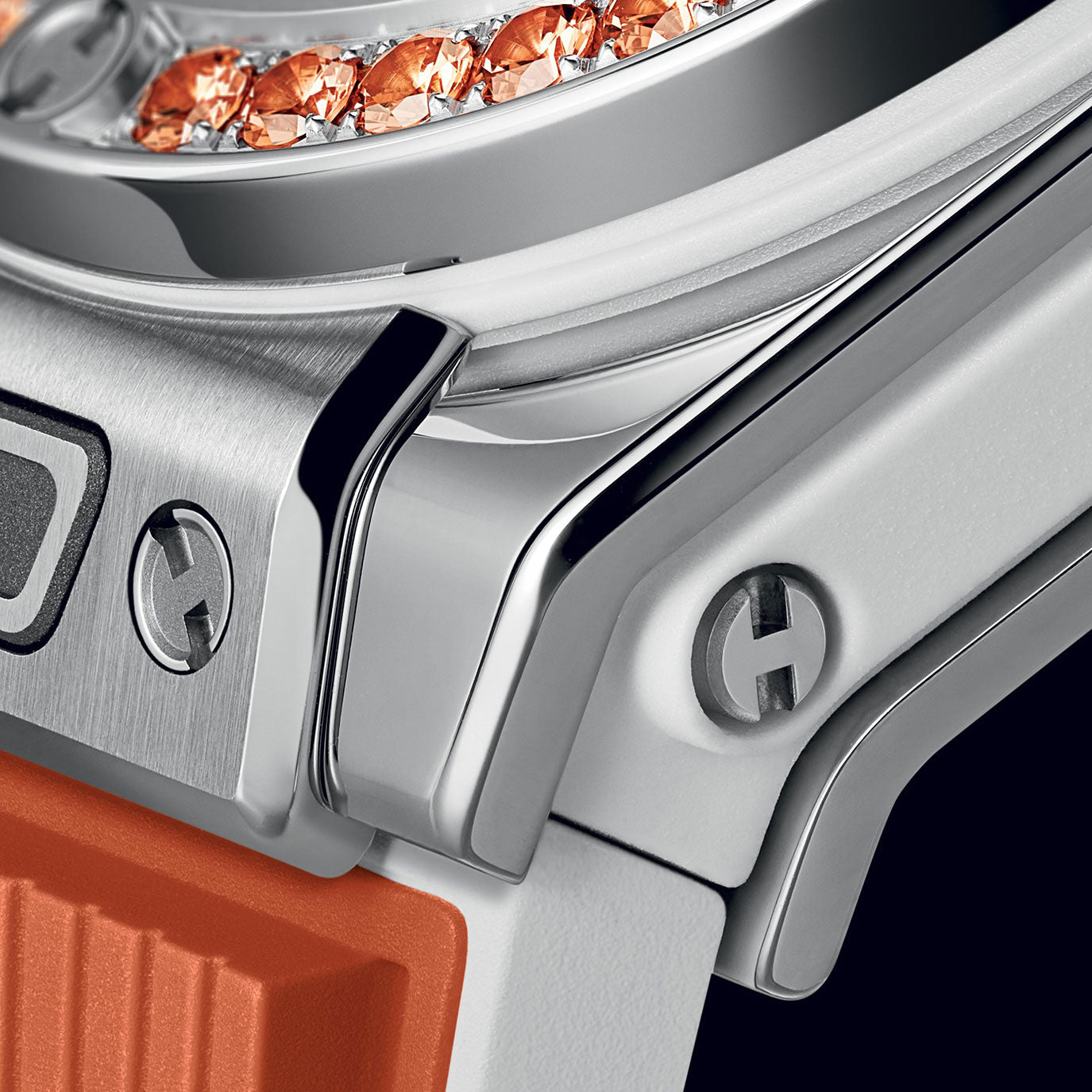 Unworn Hublot Big Bang One Click Joyful Steel Orange 33, 485.SO.2210.RX.1206, box and papers