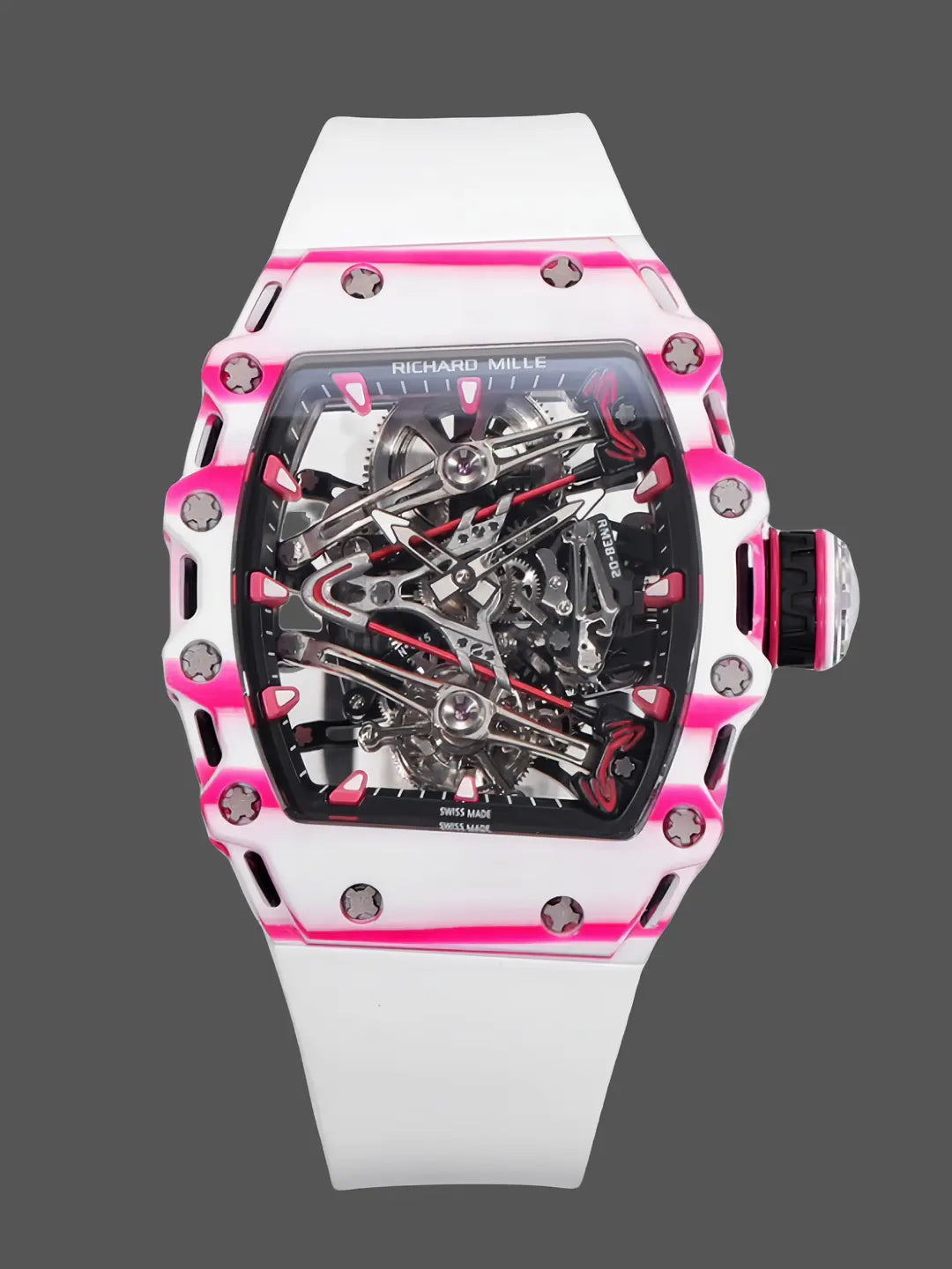 Richard Mille RM 38 02 Bubba Watson Tourbillon White Rubber Strap
