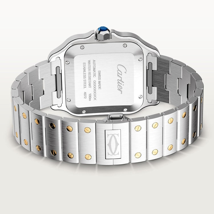 Unworn Cartier Santos de Cartier, Stainless Steel and 18k Yellow Gold, 39.8mm, Ref# W2SA0009, box and papers