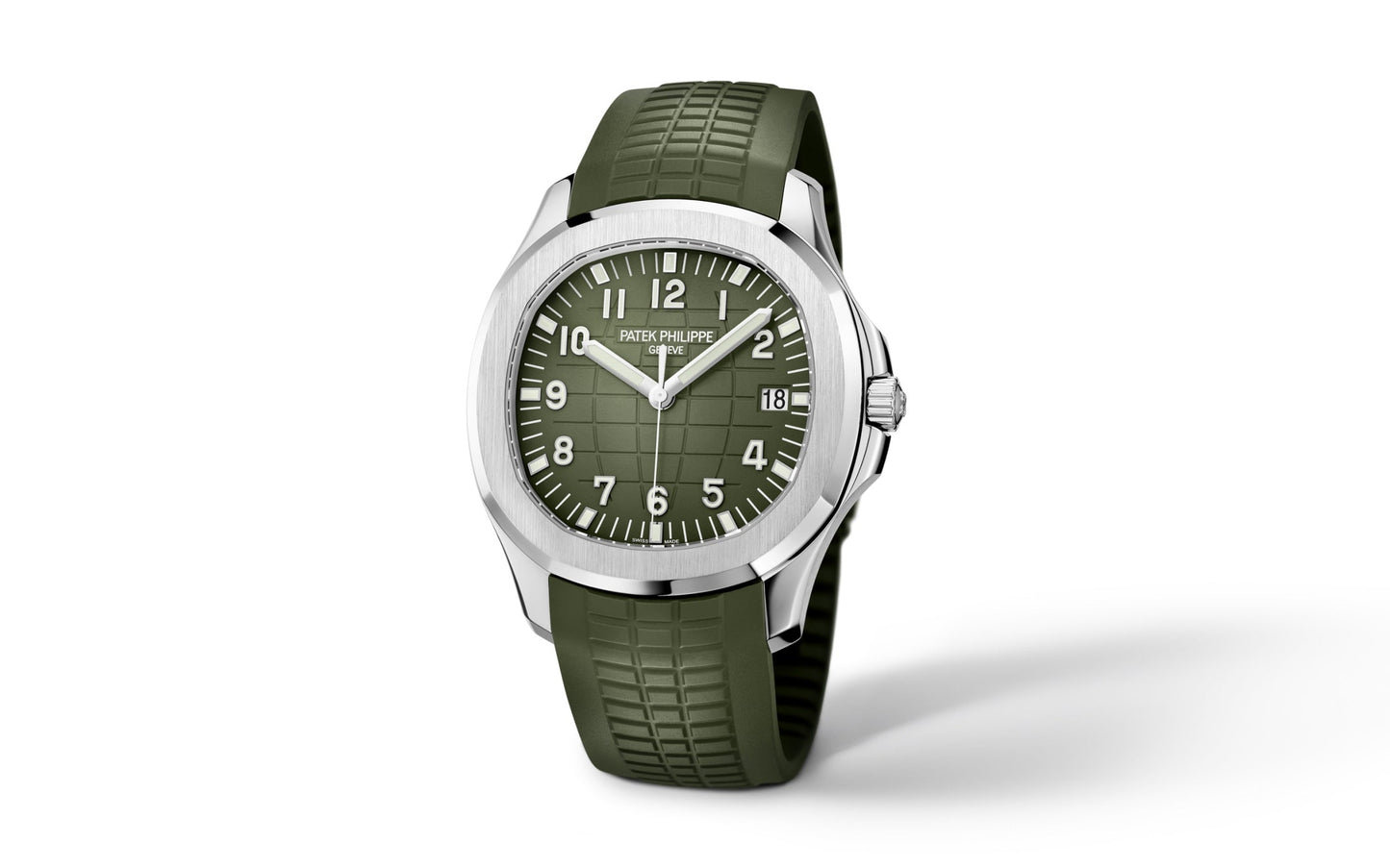 Patek Philippe Aquanaut Jumbo Date, Sweep Seconds, 18k White Gold, 42,2 mm, Ref# 5168G-010