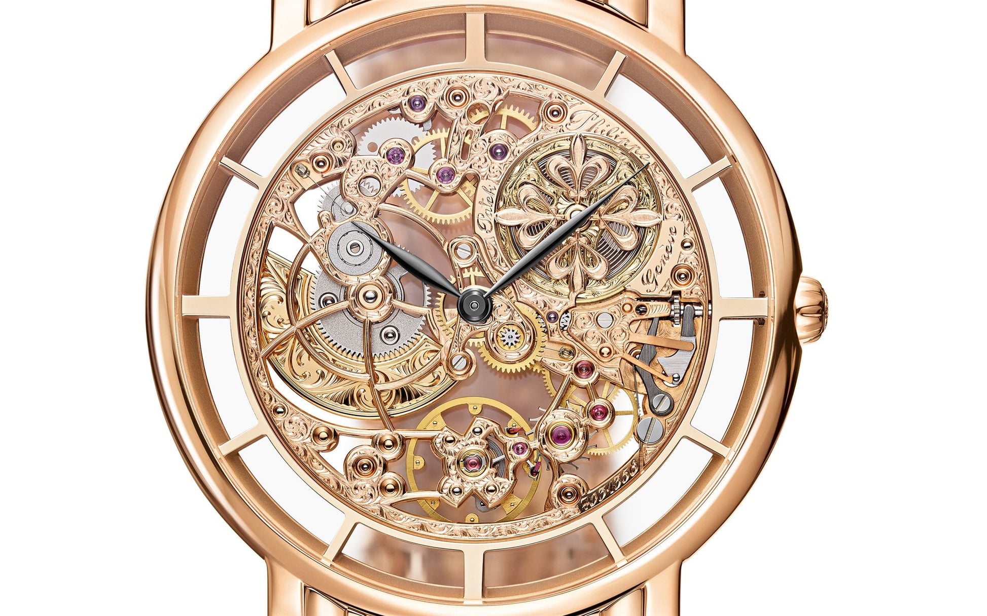 Patek Philippe Complication Calatrava Skeleton movement with hand-engraved decoration, 18k Rose Gold, 39mm, Ref# 5180/1R-001