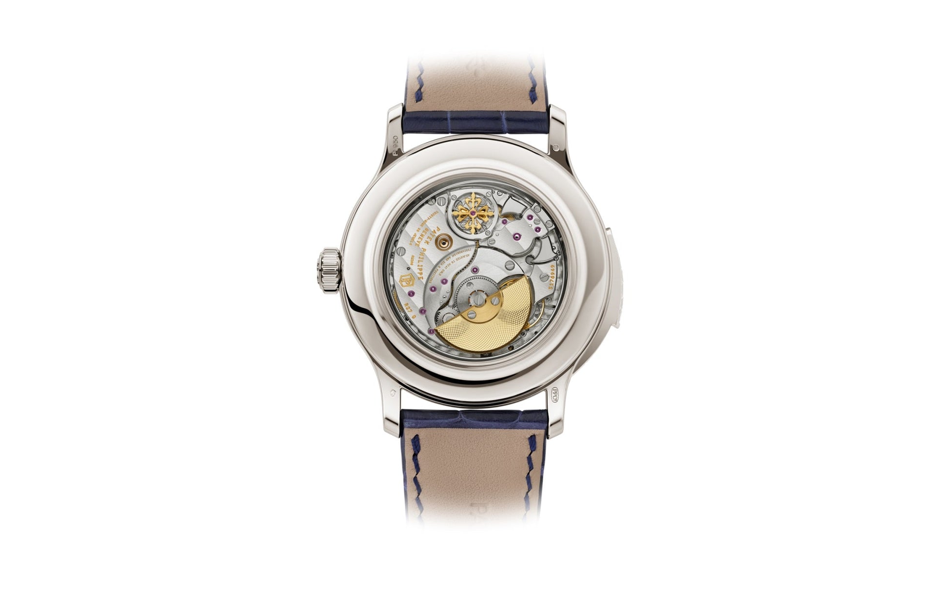 Patek Philippe Grand Complication, Platinum set with baguette diamonds and sapphires, 42mm, Ref# 5374/300P-001