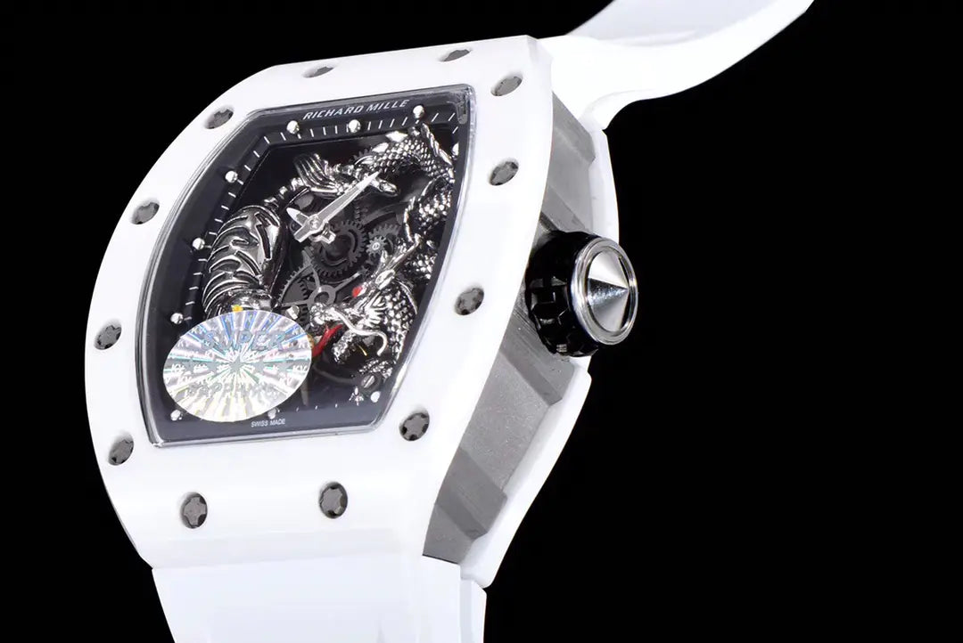 Richard Mille RM 57-01 Tourbillon Jackie Chan – White Rubber Strap