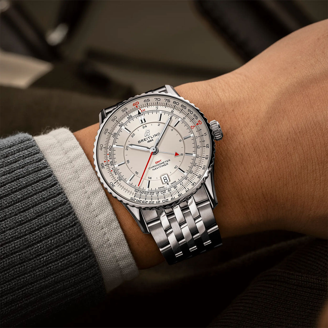 2024 Unworn, Breitling Navitimer Automatic GMT, A32310211G1A1, box and papers