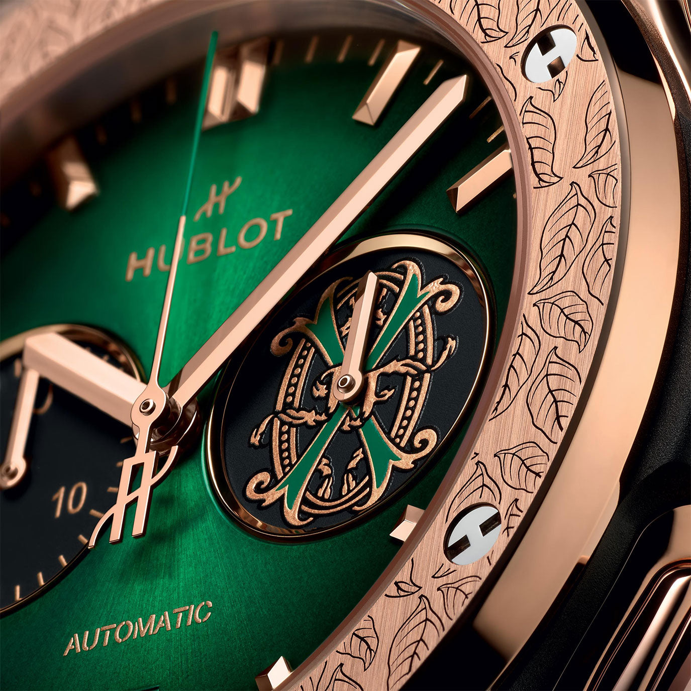 Unworn Hublot Classic Fusion Chronograph Arturo Fuente King Gold 42, 541.OX.8980.LR.OPX24, box and papers