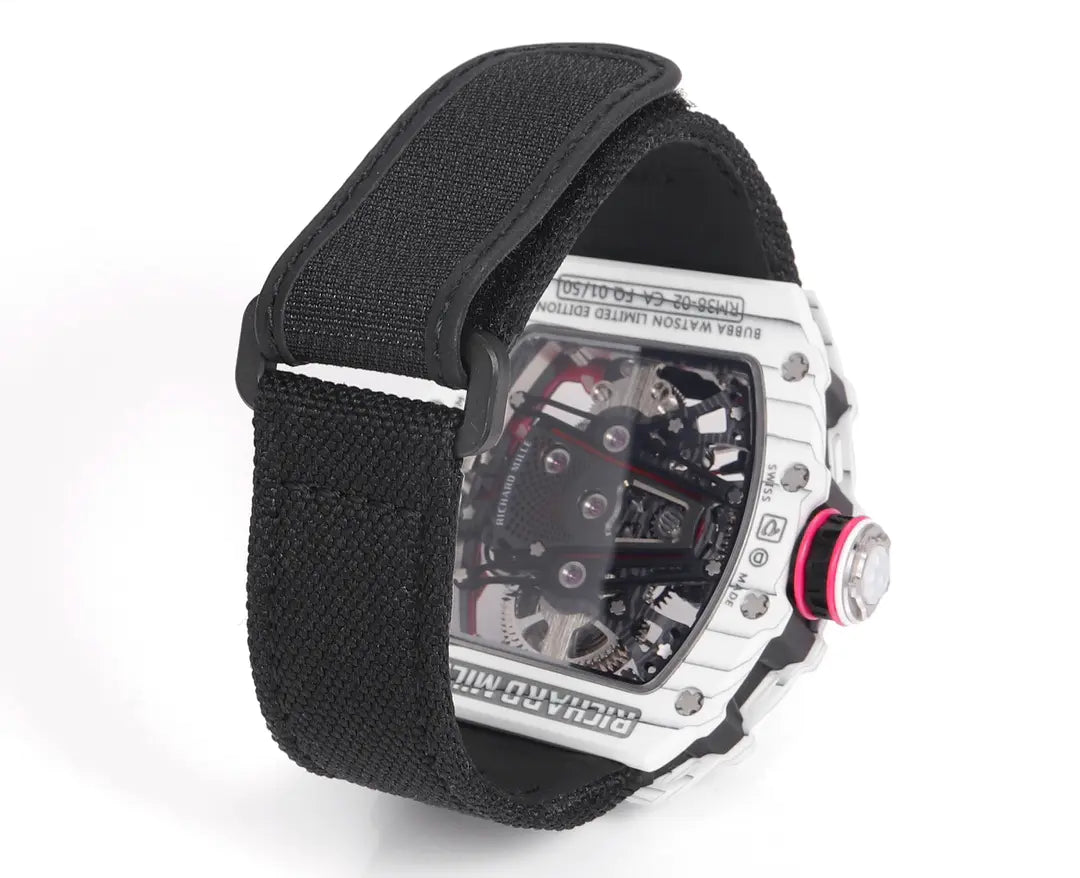 Richard Mille RM 38 02 Bubba Watson Tourbillon Black Case Rubber & Fabric Strap