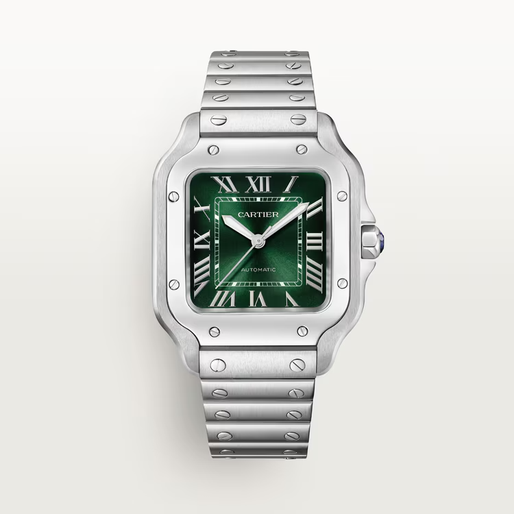 Unworn Cartier Santos de Cartier, Stainless Steel, 41.9mm x 35.1mm, Ref# WSSA0061, box and papers