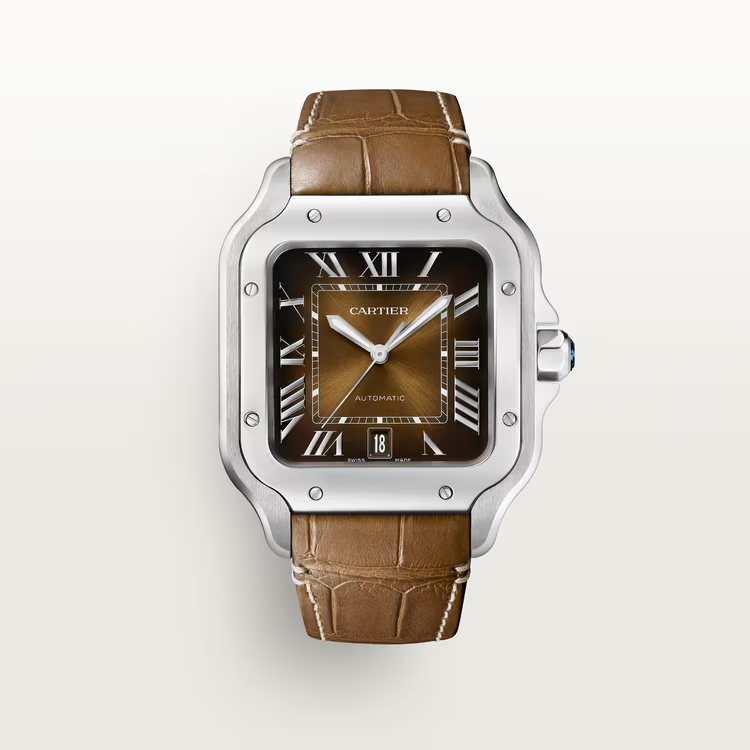 Unworn Cartier Santos de Cartier, Stainless Steel, 39.8mm, Ref# WSSA0064, box and papers