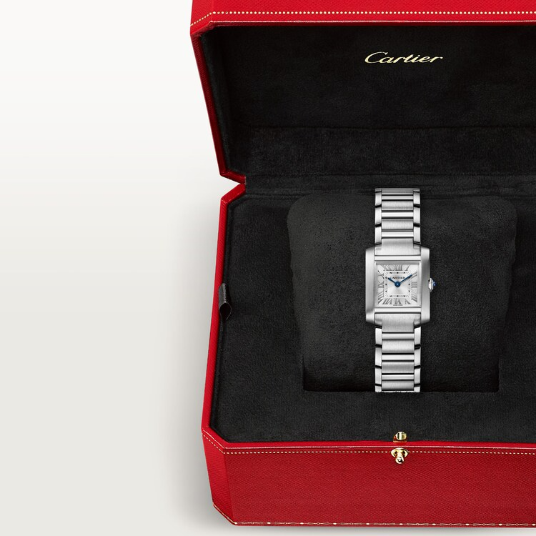 Unworn Cartier Tank Francaise de Cartier, Small Stainless Steel, 25.7mm x 21.2mm, Ref# WSTA0065, box and papers