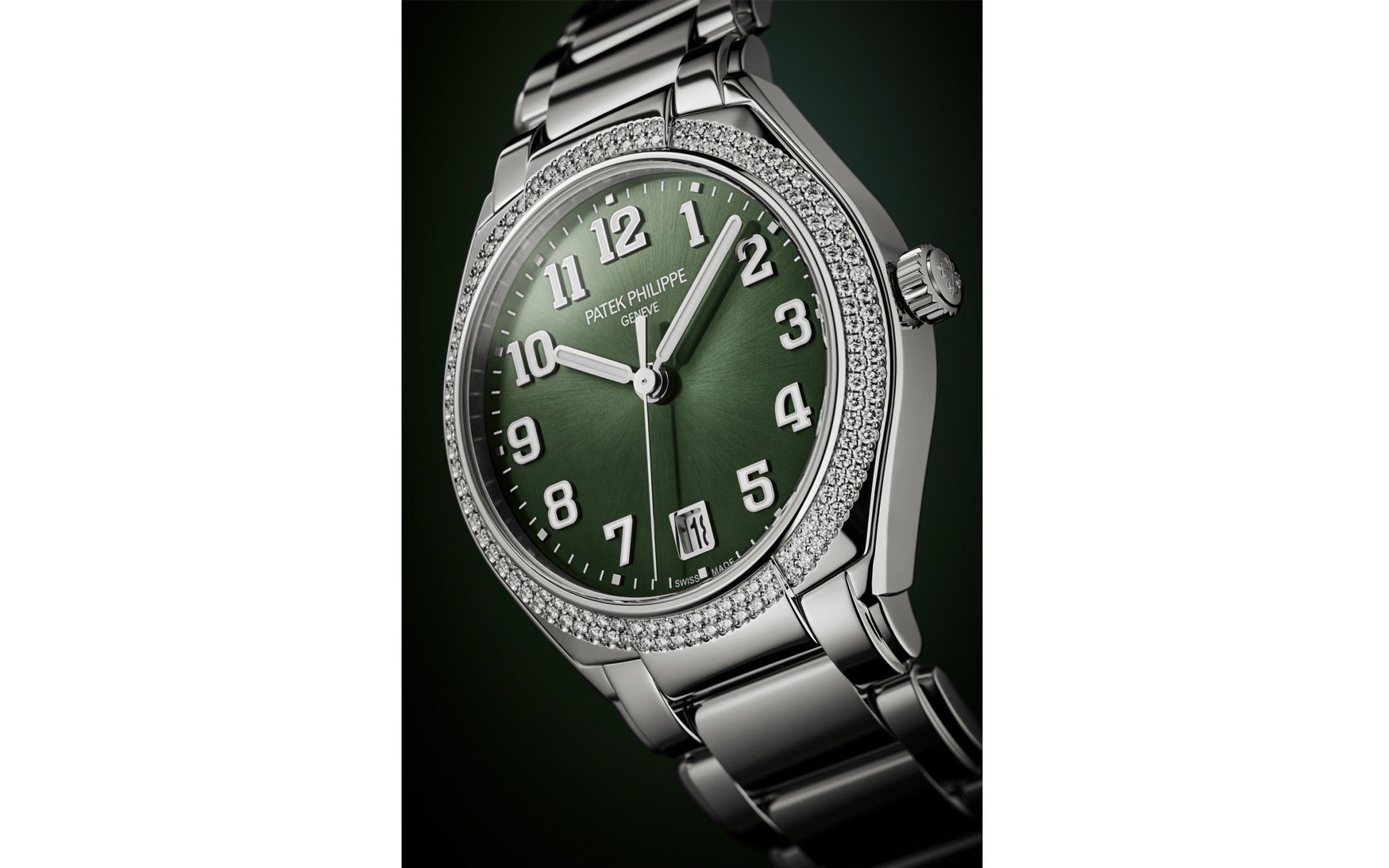 Patek Philippe Twenty~4 Automatic, Stainless Steel with 160 diamonds ~0,77ct, 36mm, Ref# 7300/1200A-011