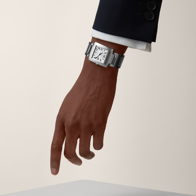 Unworn Cartier Tank Francaise de Cartier, Large Stainless Steel, 36.7mm x 30.5mm, Ref# WSTA0067, box and papers