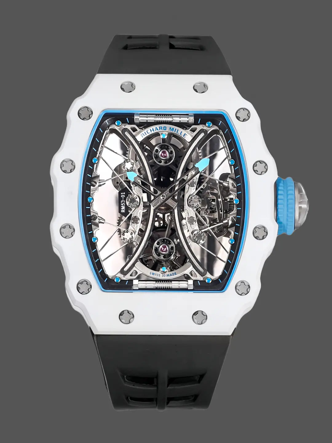 Richard Mille RM 53-01 Pablo MacDonough Skeleton Dial Black Rubber Strap