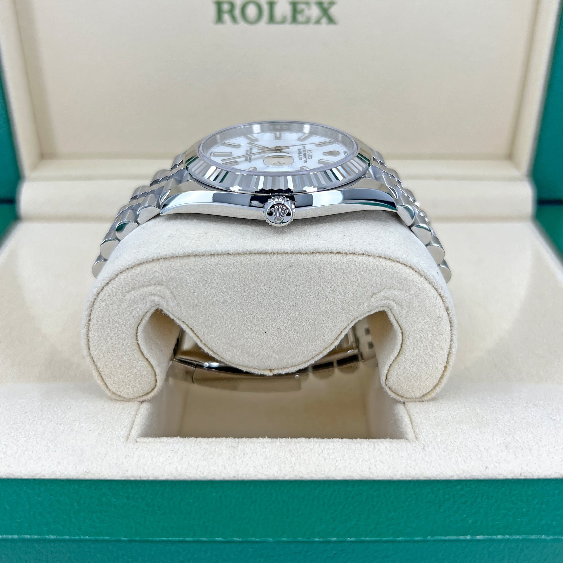 Rolex Datejust 41 Oystersteel and 18K White Gold 41 mm White Dial,  Ref# 126334-0010
