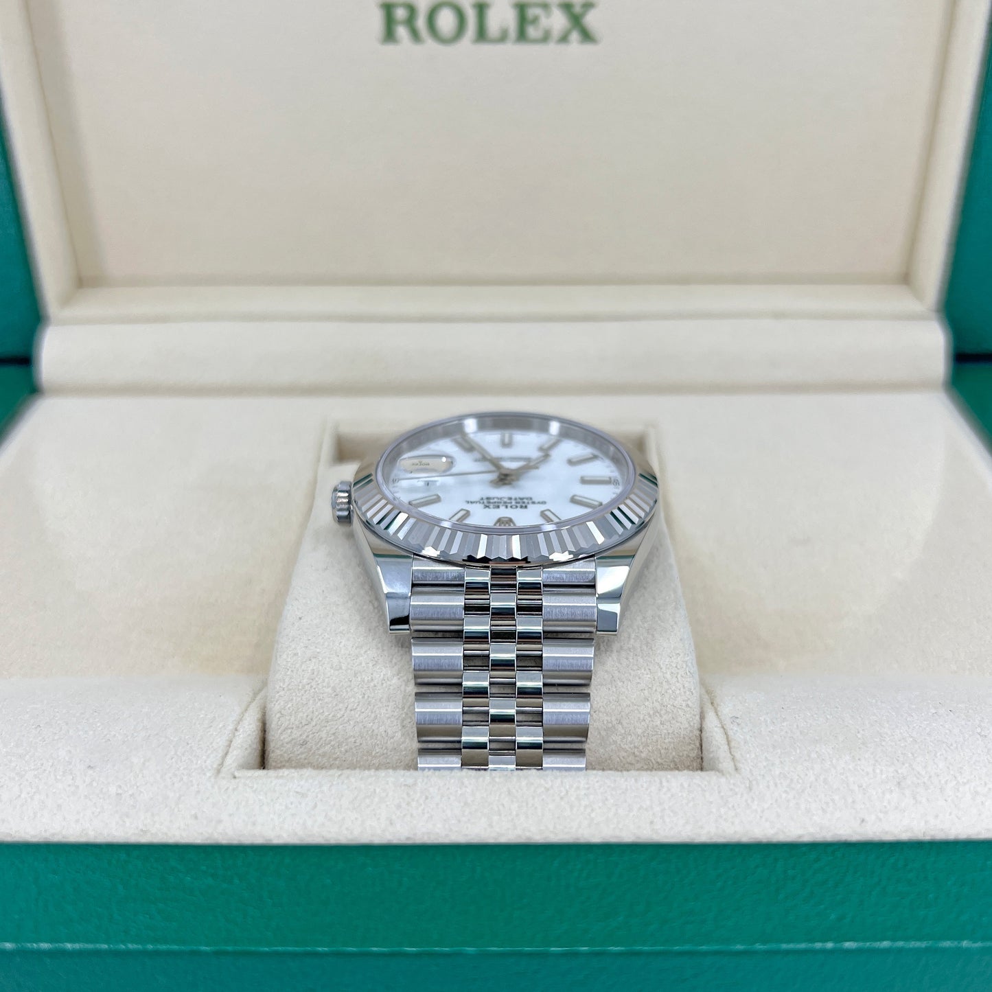 Rolex Datejust 41 Oystersteel and 18K White Gold 41 mm White Dial,  Ref# 126334-0010