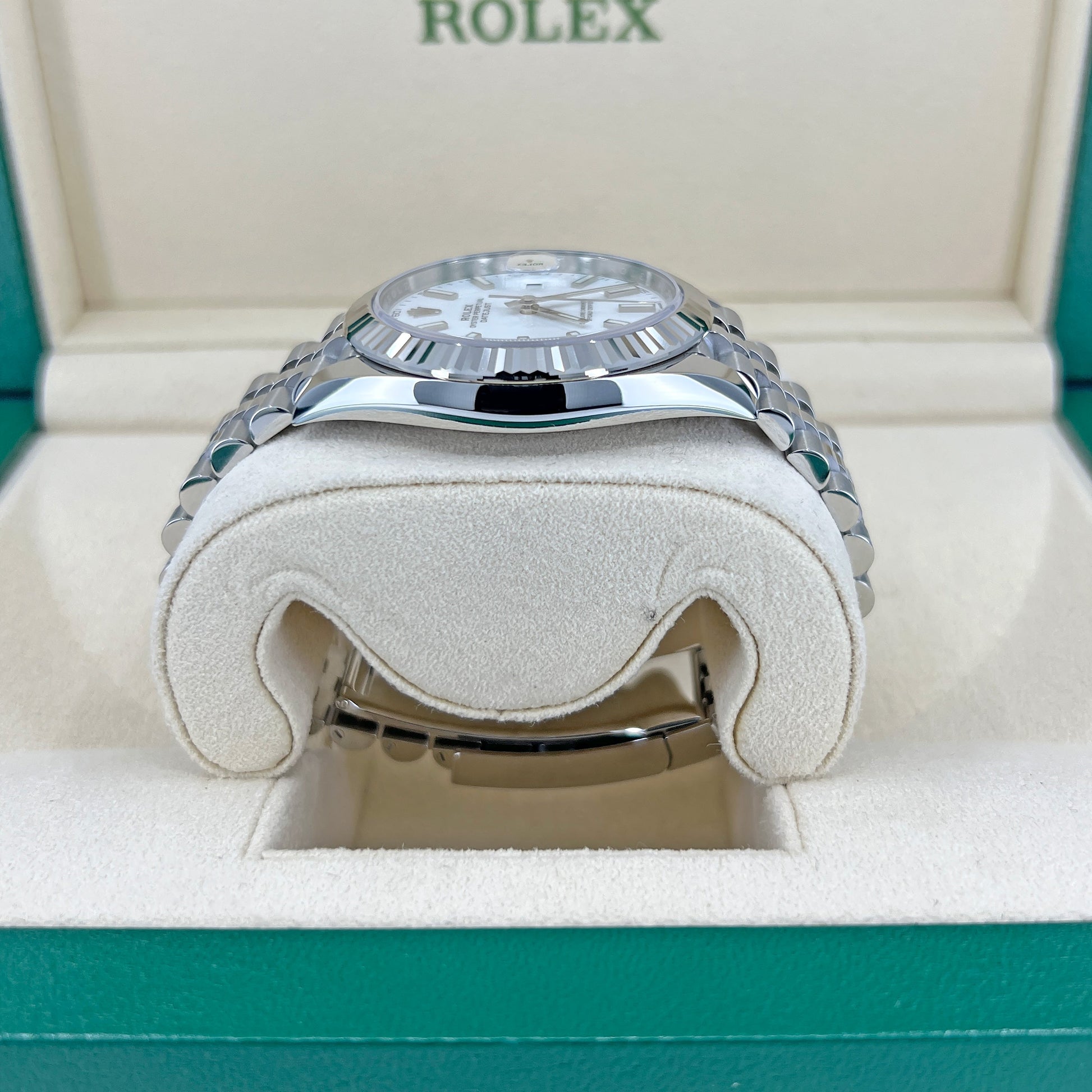 Rolex Datejust 41 Oystersteel and 18K White Gold 41 mm White Dial,  Ref# 126334-0010