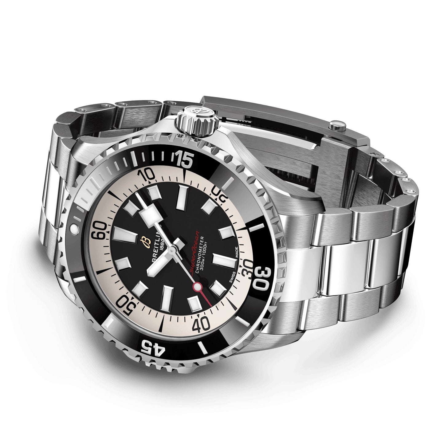 Breitling SUPEROCEAN AUTOMATIC 46, Stainless steel, Ref# A17378211B1A1, Unworn 2024
