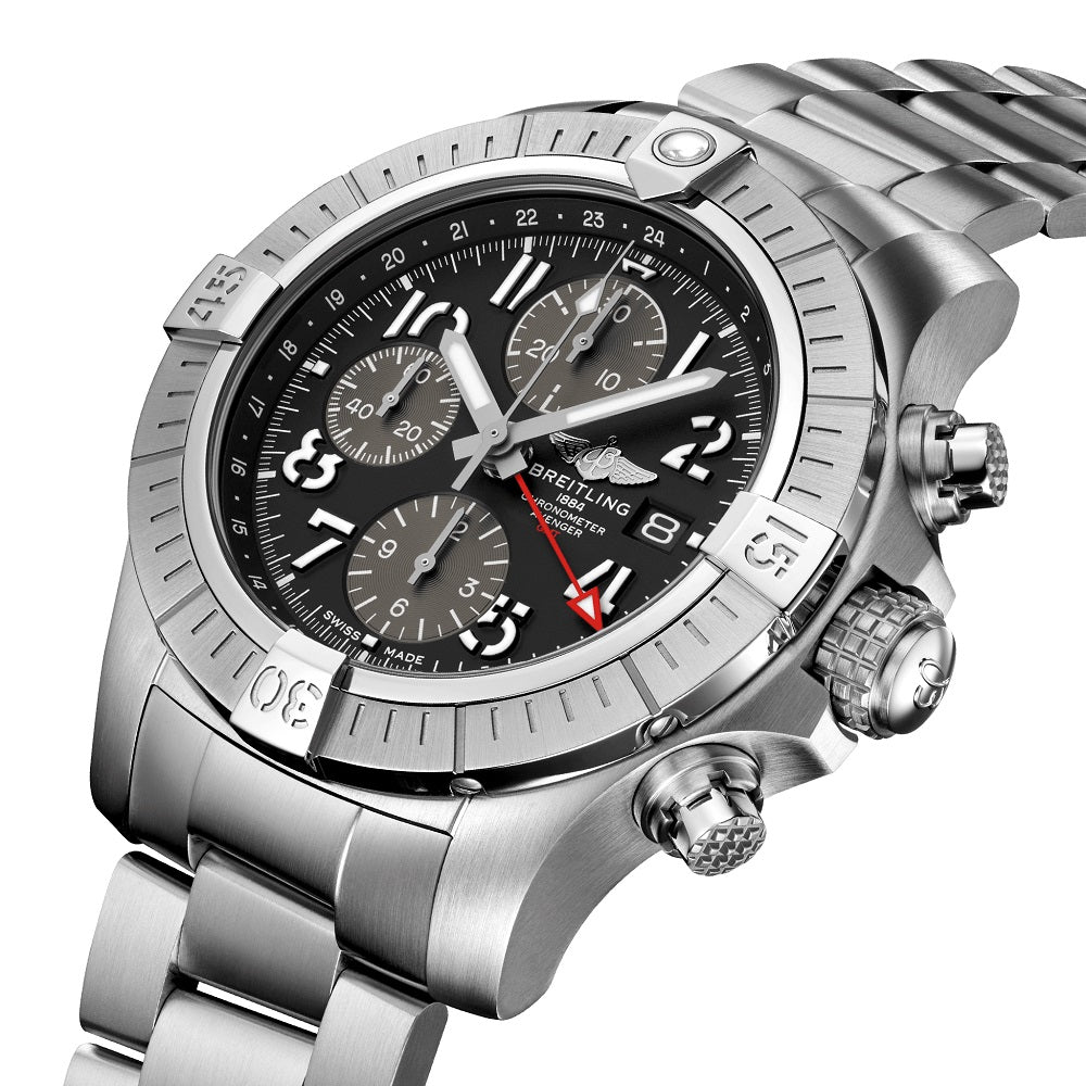 Breitling Avenger Chronograph GMT 45, Stainless Steel, Ref# A24315101B1A1, Unworn 2024