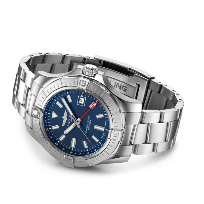 Breitling Avenger Automatic GMT 45. Stainless Steel, Ref# A32395101C1A1, Unworn 2024