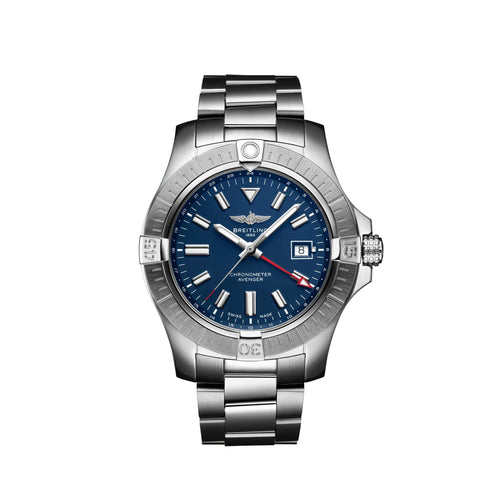 Breitling Avenger Automatic GMT 45. Stainless Steel, Ref# A32395101C1A1, Unworn 2024
